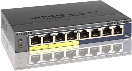 Netgear GS108PE 8 - Port Gigabit PoE+ Smart Managed Plus Switch - The HDDs